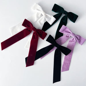 Velvet Bow Barrette