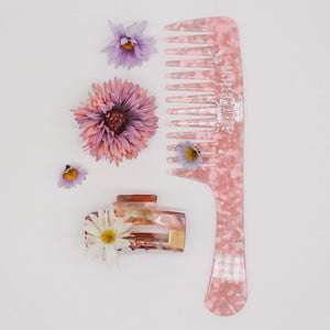 Pink Wide Tooth Shower Comb